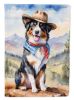 Australian Shepherd Cowboy Welcome Garden Flag Mailbox Flag Decorative Yard Flag Banner Outside Patio Artwork Yard Flower Beds, Garden Size