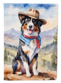 Australian Shepherd Cowboy Welcome Garden Flag Mailbox Flag Decorative Yard Flag Banner Outside Patio Artwork Yard Flower Beds, Garden Size