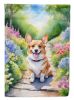 Corgi Spring Path Garden Flag Mailbox Flag Decorative Yard Flag Banner Outside Patio Artwork Yard Flower Beds, Garden Size, Multicolor
