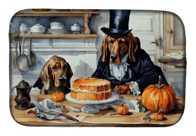 Bloodhound Fall Kitchen Pumpkins Dish Drying Mat Absorbent Dish Drying Mat Pad for Kitchen Counter Dish Drainer Mat for Countertop, 14 x 21"