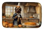 Briard Fall Kitchen Pumpkins Dish Drying Mat Absorbent Dish Drying Mat Pad for Kitchen Counter Dish Drainer Mat for Countertop, 14 x 21", Multicolor