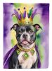 Staffordshire Bull Terrier King of Mardi Gras Garden Flag Mailbox Flag Decorative Yard Flag Banner Outside Patio Artwork Yard Flower Beds, Garden Size