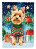 Yorkshire Terrier Yorkie Christmas Garden Flag Mailbox Flag Decorative Yard Flag Banner Outside Patio Artwork Yard Flower Beds, Garden Size