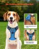 VEVOR Dog Harness for Large Dogs, No Pull Adjustable Dog Vest Pet Harness, with 5ft Leash, Handle, Metal Rings, Buckles