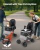 VEVOR Pet Stroller, 44 lbs Weight Capacity, Foldable Dog Stroller Cart, 4 Wheels Cats Stroller with Mesh Windows & Revrsible Handle