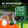VEVOR Dog Poop Bag Dispenser with Hand Wash Bottle, Lockable Outdoor Dog Waste Bag Holder with 600 Waste Bags, Stake, Pole