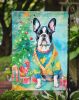 French Bulldog Christmas Garden Flag Mailbox Flag Decorative Yard Flag Banner Outside Patio Artwork Yard Flower Beds, Garden Size, Multicolor