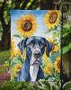 Great Dane in Sunflowers Garden Flag Mailbox Flag Decorative Yard Flag Banner Outside Patio Artwork Yard Flower Beds, Garden Size, Multicolor