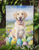 Yellow Labrador Retriever Easter Egg Hunt Garden Flag Mailbox Flag Decorative Yard Flag Banner Outside Patio Artwork Yard Flower Beds, Garden Size