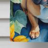 French Bulldog in Sunflowers House Flag Large Porch Sleeve Pole Decorative Outside Yard Banner Artwork Wall Hanging, Polyester, House Size, Multicolor