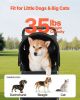 VEVOR Pet Stroller, 35 lbs Weight Capacity, Foldable Dog Stroller Cart, 3 Wheels Cats Stroller with Mesh Windows and Cup Holders
