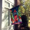 Affenpinscher Christmas House Flag Large Porch Sleeve Pole Decorative Outside Yard Banner Artwork Wall Hanging, Polyester, House Size, Multicolor