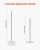 VEVOR Pet Hair Carpet Rake, 35.83-55.51 in Adjustable Long Handle Pet Hair Removal Broom, Reusable Advanced Lint Remover Scraper Dog Cat Fur Cleaning