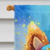 Yorkshire Terrier Hippie Dawg House Flag Large Porch Sleeve Pole Decorative Outside Yard Banner Artwork Wall Hanging, Polyester, House Size