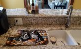 Basset Hound Fall Kitchen Pumpkins Dish Drying Mat Absorbent Dish Drying Mat Pad for Kitchen Counter Dish Drainer Mat for Countertop, 14 x 21"