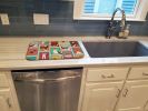 Lots of Red Siberian Husky Dish Drying Mat Absorbent Dish Drying Mat Pad for Kitchen Counter Dish Drainer Mat for Countertop, 14 x 21", Multicolor