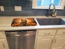 Norwich Terrier Fall Dish Drying Mat Absorbent Dish Drying Mat Pad for Kitchen Counter Dish Drainer Mat for Countertop, 14 x 21", Multicolor