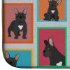 Lots of Black French Bulldog Dish Drying Mat Absorbent Dish Drying Mat Pad for Kitchen Counter Dish Drainer Mat for Countertop, 14 x 21", Multicolor