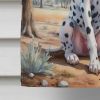 Dalmatian Cowboy Welcome House Flag Large Porch Sleeve Pole Decorative Outside Yard Banner Artwork Wall Hanging, Polyester, House Size, Multicolor
