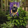 Black Pug King of Mardi Gras Garden Flag Mailbox Flag Decorative Yard Flag Banner Outside Patio Artwork Yard Flower Beds, Garden Size, Multicolor