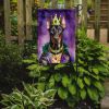 Doberman Pinscher King of Mardi Gras Garden Flag Mailbox Flag Decorative Yard Flag Banner Outside Patio Artwork Yard Flower Beds, Garden Size
