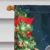 Affenpinscher Christmas House Flag Large Porch Sleeve Pole Decorative Outside Yard Banner Artwork Wall Hanging, Polyester, House Size, Multicolor
