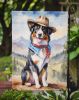Australian Shepherd Cowboy Welcome Garden Flag Mailbox Flag Decorative Yard Flag Banner Outside Patio Artwork Yard Flower Beds, Garden Size