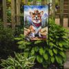 Corgi Cowboy Welcome Garden Flag Mailbox Flag Decorative Yard Flag Banner Outside Patio Artwork Yard Flower Beds, Garden Size, Multicolor