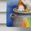 Saint Bernard St Patrick's Day House Flag Large Porch Sleeve Pole Decorative Outside Yard Banner Artwork Wall Hanging, Polyester, House Size