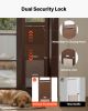 VEVOR Dog Door for Sliding Glass Door, 75 7/8 to 80 11/16 in Adjustable Height, Aluminum Alloy Frame with Rotating Hinges, Lock Design