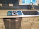 American Eskimo Hippie Dawg Dish Drying Mat Absorbent Dish Drying Mat Pad for Kitchen Counter Dish Drainer Mat for Countertop, 14 x 21", Multicolor