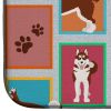 Lots of Red Siberian Husky Dish Drying Mat Absorbent Dish Drying Mat Pad for Kitchen Counter Dish Drainer Mat for Countertop, 14 x 21", Multicolor