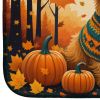 Norwich Terrier Fall Dish Drying Mat Absorbent Dish Drying Mat Pad for Kitchen Counter Dish Drainer Mat for Countertop, 14 x 21", Multicolor